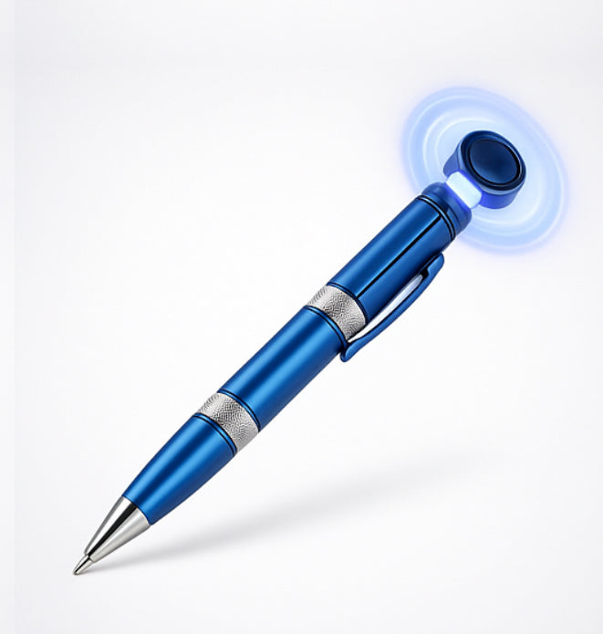 Relieve Stress Spinner Pen Gyroscope Decompression Light Ball Pen Shape Finger Gyro Writing Pen