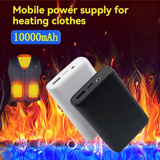 10000mAh USB Power Bank | Fast Charging Portable External Battery for Heated Vest & Devices