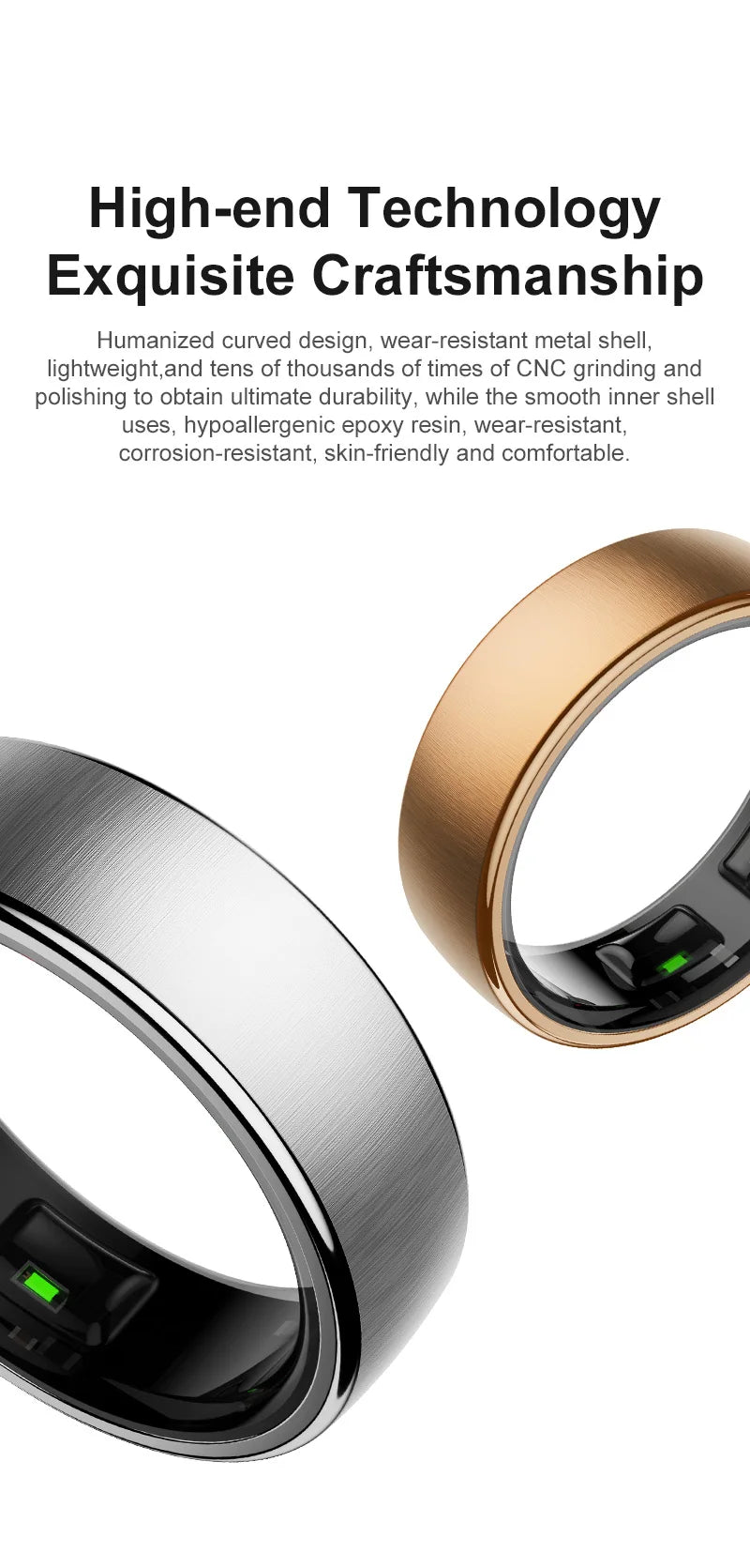 Smart Bluetooth Ring R10 – Heart Rate, Sleep & Activity Tracker