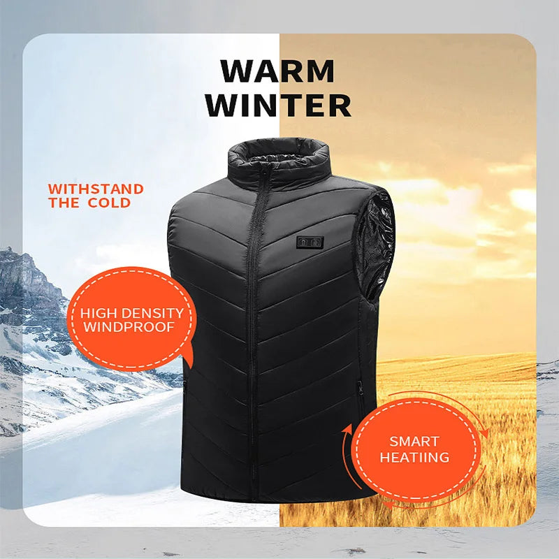 USB Heated Vest - Lightweight Winter Warming Jacket for Outdoor Use.