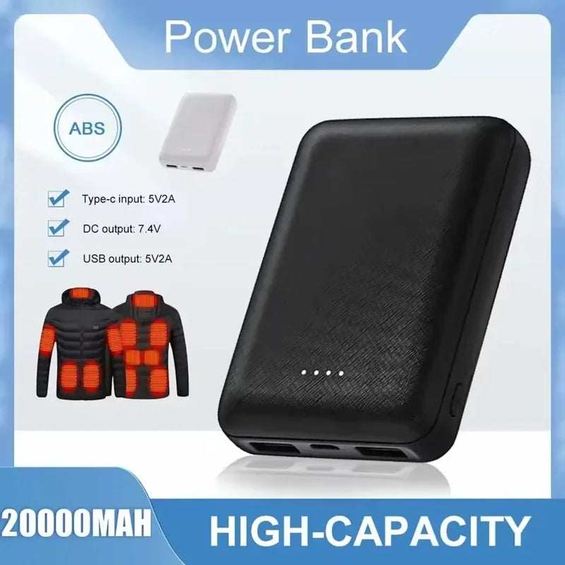 10000mAh USB Power Bank | Fast Charging Portable External Battery for Heated Vest & Devices