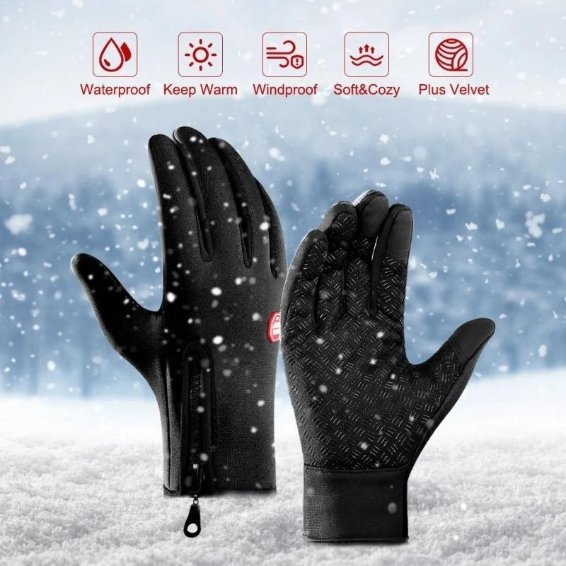 Waterproof Winter Touchscreen Gloves – Warm, Windproof, Anti-Slip for Outdoor & Cycling