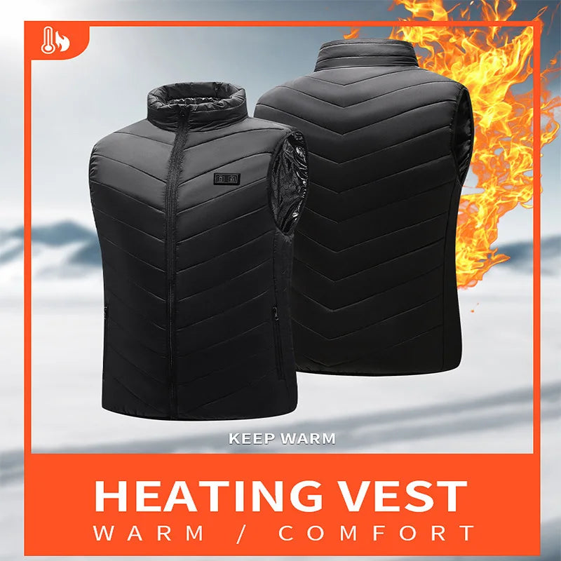 USB Heated Vest - Lightweight Winter Warming Jacket for Outdoor Use.
