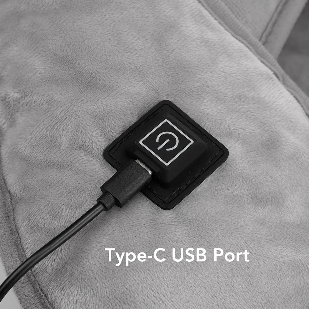 Electric Heated Neck & Shoulder Wrap – 3 Heat Levels, USB Powered