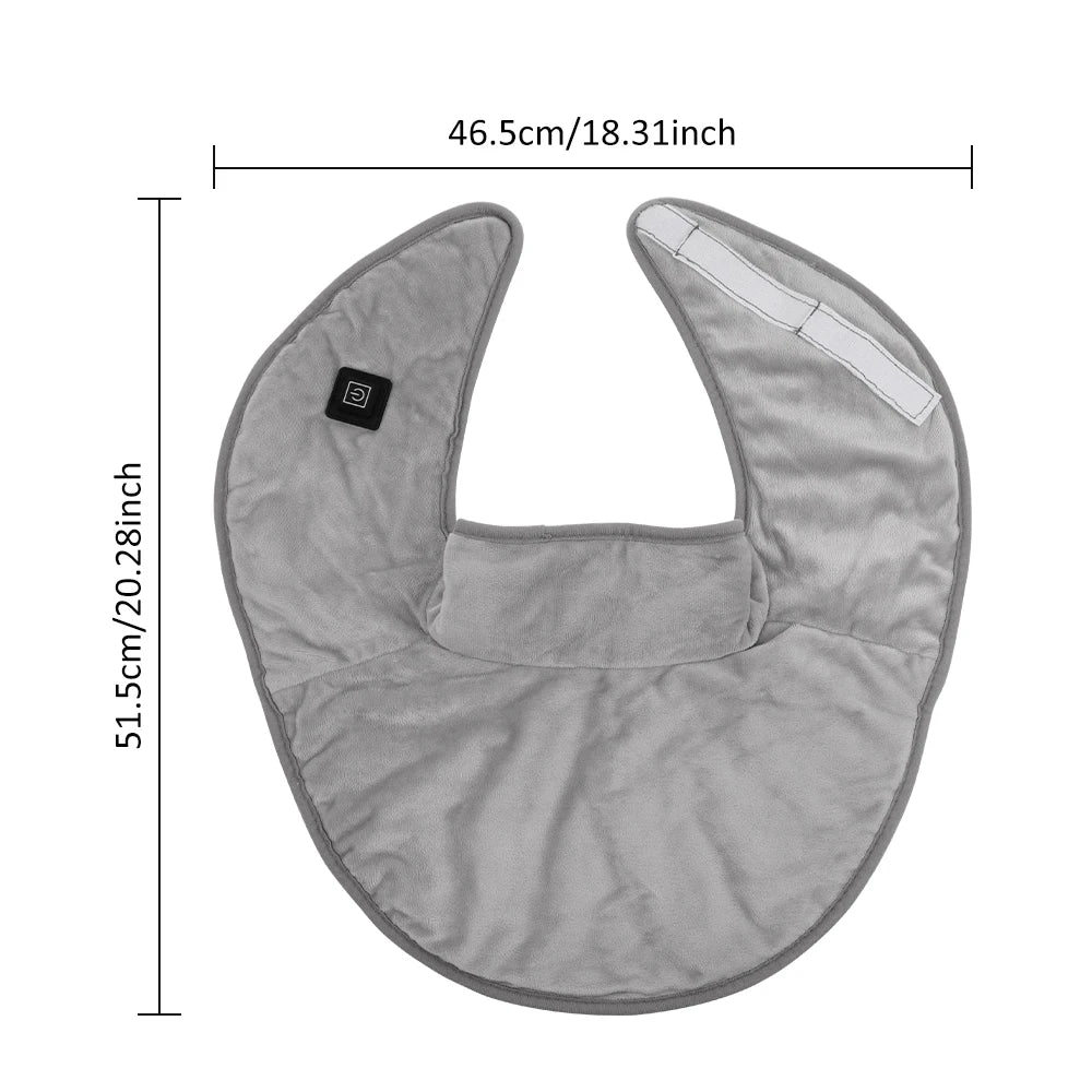 Electric Heated Neck & Shoulder Wrap – 3 Heat Levels, USB Powered