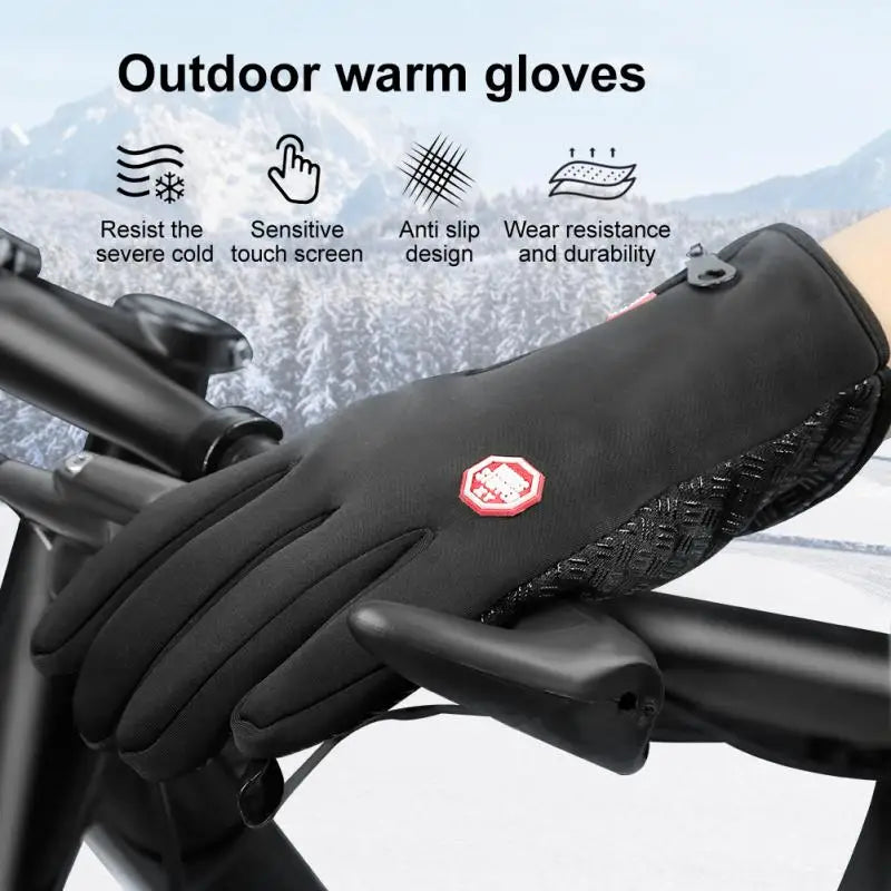 Waterproof Winter Touchscreen Gloves – Warm, Windproof, Anti-Slip for Outdoor & Cycling
