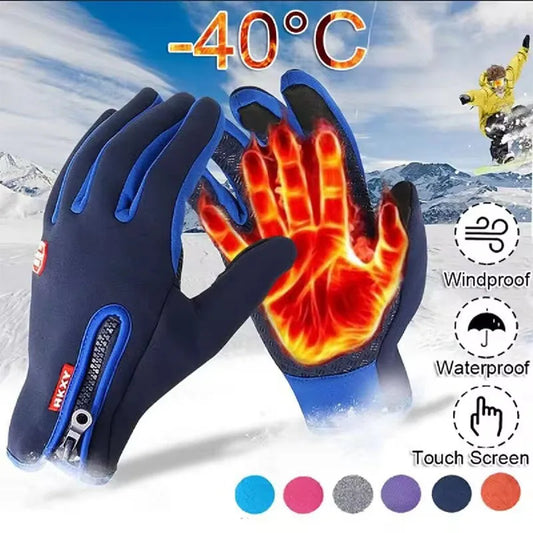 Waterproof Winter Touchscreen Gloves – Warm, Windproof, Anti-Slip for Outdoor & Cycling