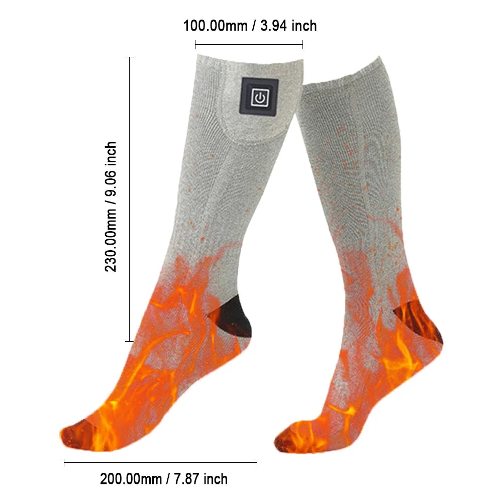 Electric Heating Socks | 3 Heat Levels | Winter Warm USB Thermal Socks
