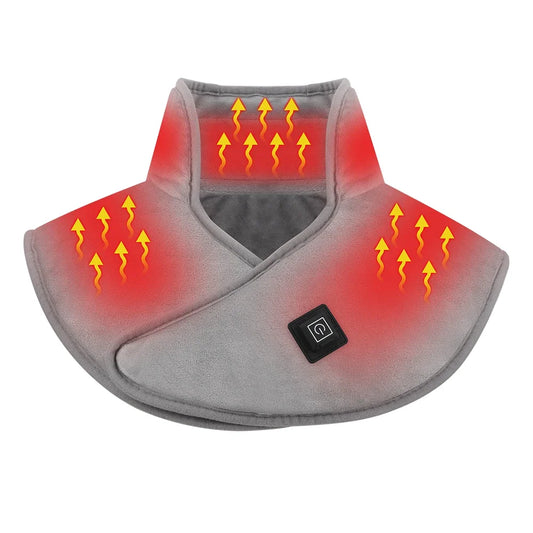 Electric Heated Neck & Shoulder Wrap – 3 Heat Levels, USB Powered