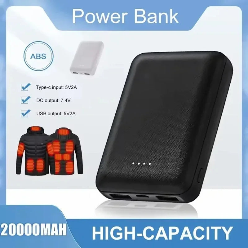 10000mAh USB Power Bank | Fast Charging Portable External Battery for Heated Vest & Devices