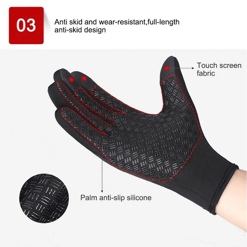 Waterproof Winter Touchscreen Gloves – Warm, Windproof, Anti-Slip for Outdoor & Cycling