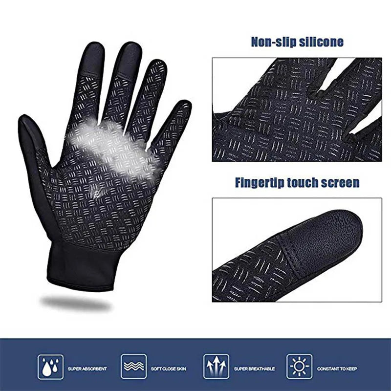 Waterproof Winter Touchscreen Gloves – Warm, Windproof, Anti-Slip for Outdoor & Cycling