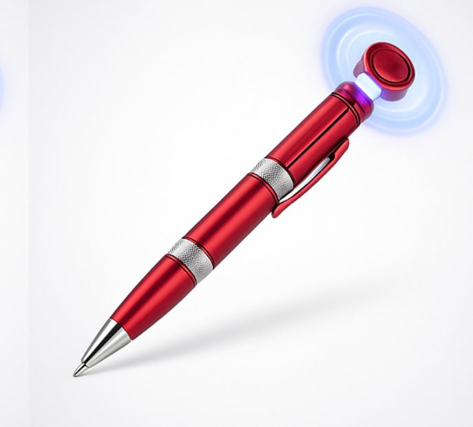 Relieve Stress Spinner Pen Gyroscope Decompression Light Ball Pen Shape Finger Gyro Writing Pen