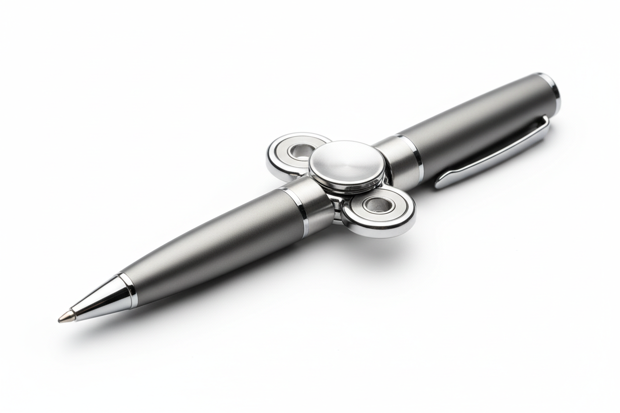 Relieve Stress Spinner Pen Gyroscope Decompression Light Ball Pen Shape Finger Gyro Writing Pen